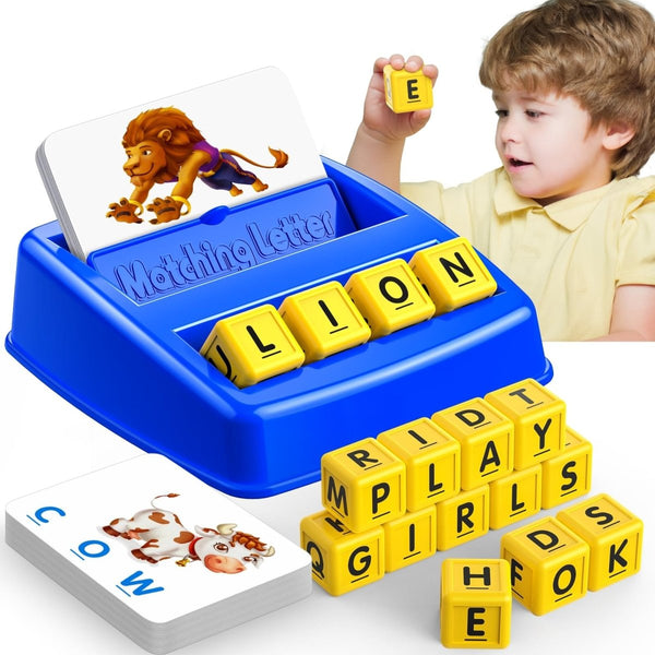 Toys for 3 - 8 Year Olds Boys, Spelling Games for Kids Ages 4 - 8 Matching - Nordavory
