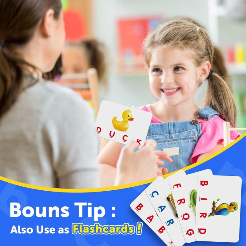 Toys for 3 - 8 Year Olds Boys, Spelling Games for Kids Ages 4 - 8 Matching - Nordavory