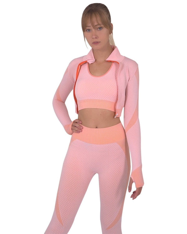 Trois Seamless Sports Jacket - Pink Activewear nordavory