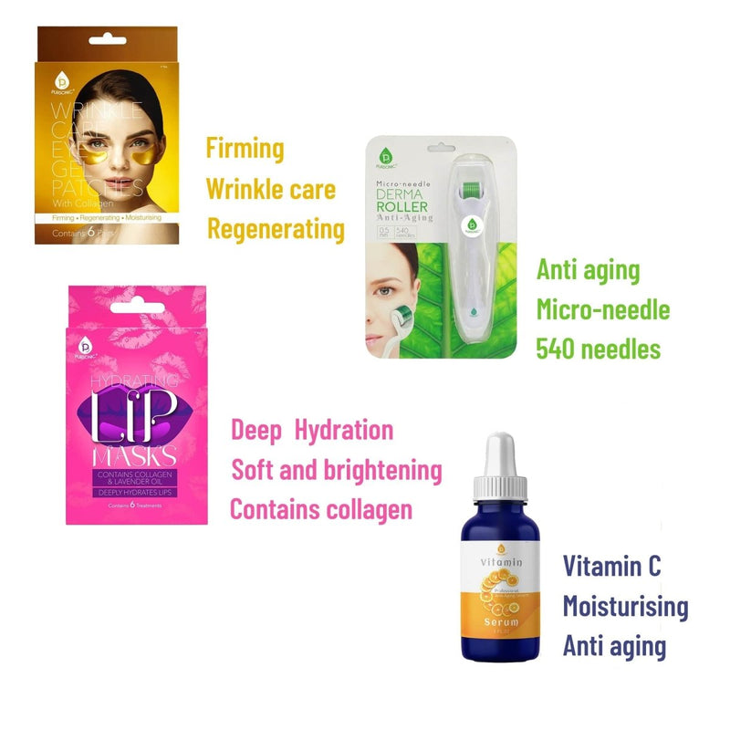 Ultimate Skincare Bundle: Vitamin C Serum (3 fl. oz), Wrinkle Care Eye - Nordavory