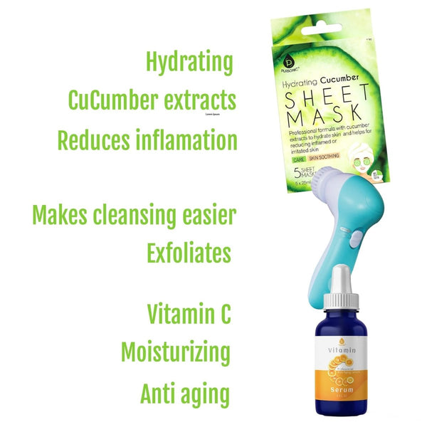 Ultimate Skincare Gift Bundle: Hydrating Cucumber Sheet Masks, - Nordavory