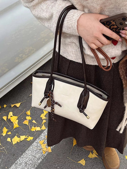 Vintage Style Leather Shoulder Bag-Nordavory