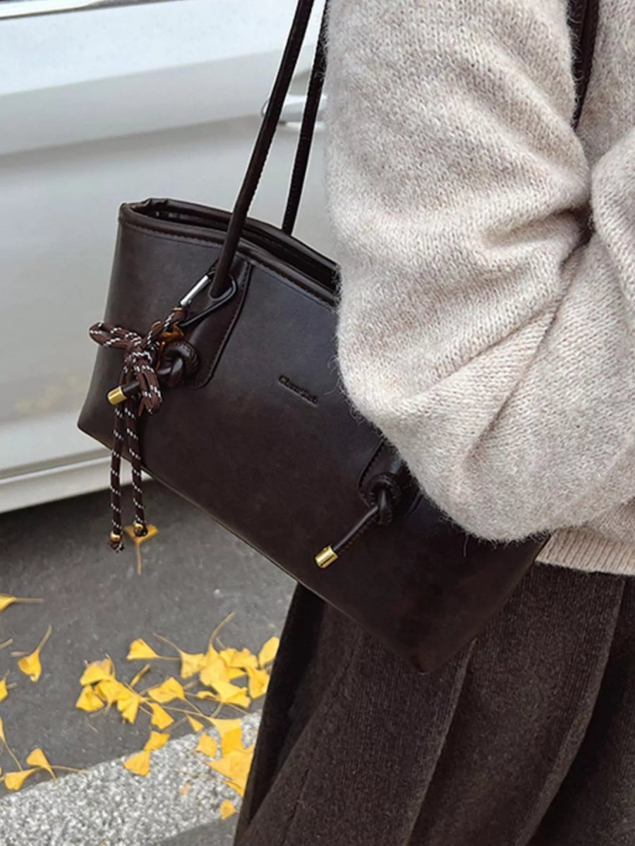 Vintage Style Leather Shoulder Bag-Nordavory
