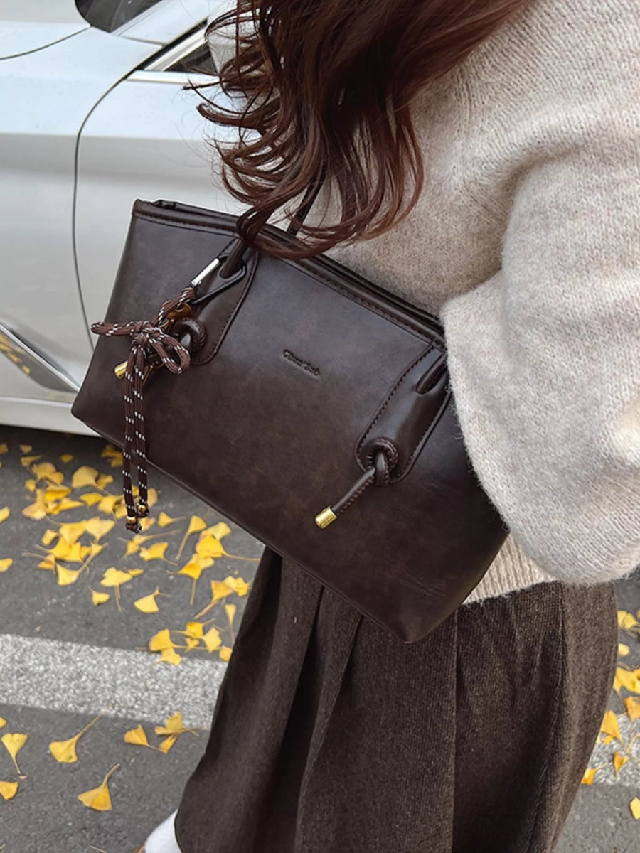 Vintage Style Leather Shoulder Bag-Nordavory