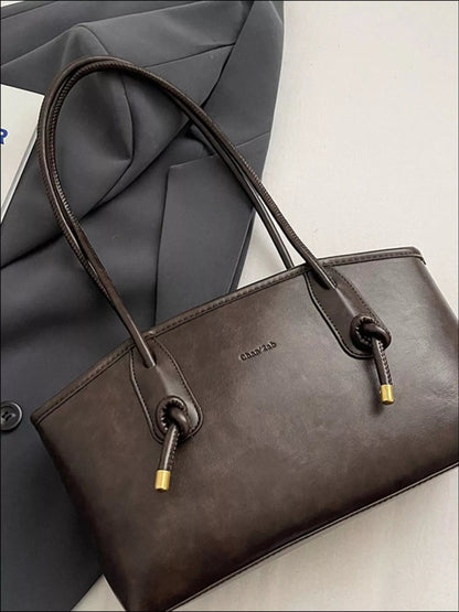 Vintage Style Leather Shoulder Bag-Nordavory
