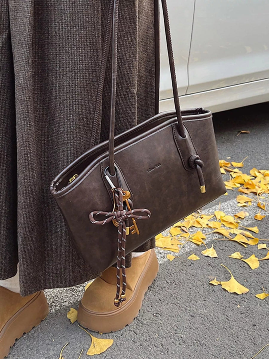 Vintage Style Leather Shoulder Bag-Nordavory