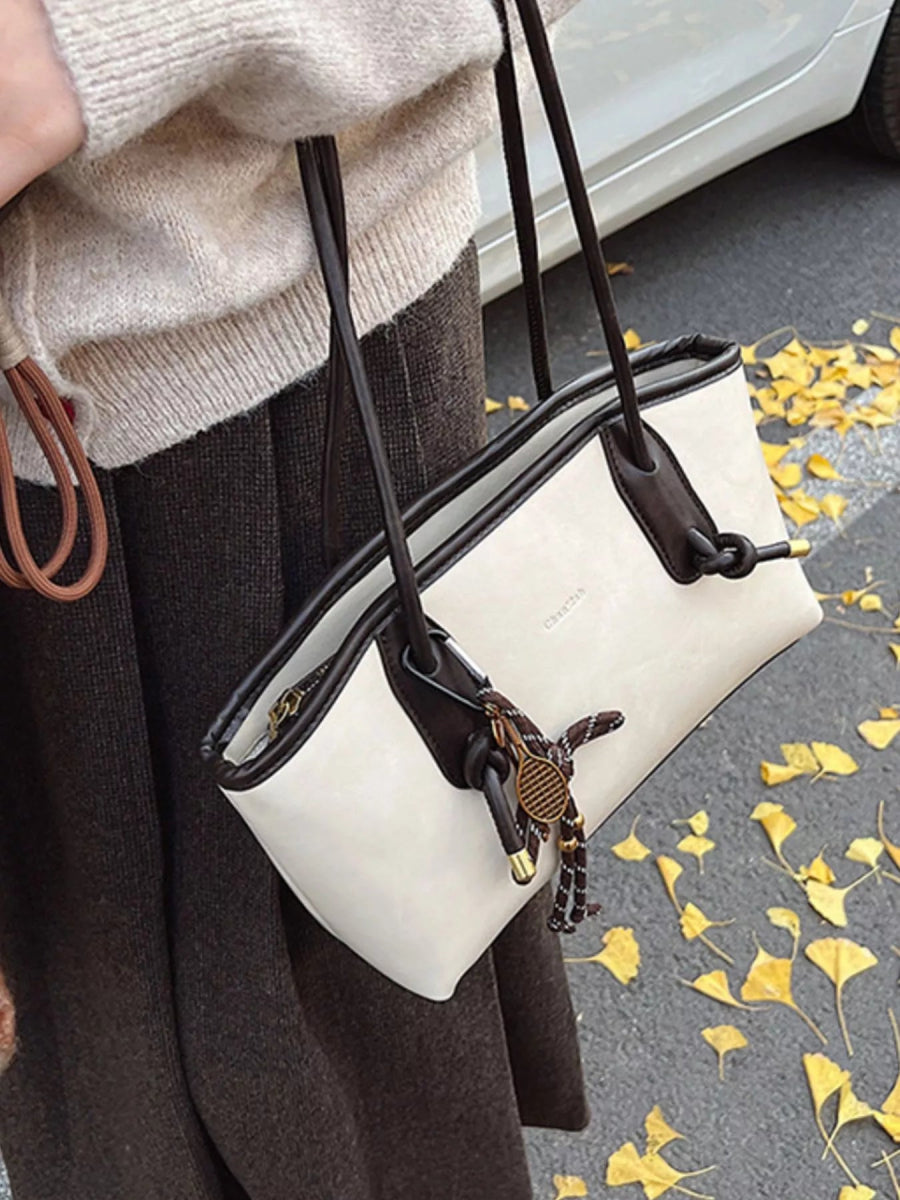 Vintage Style Leather Shoulder Bag-Nordavory
