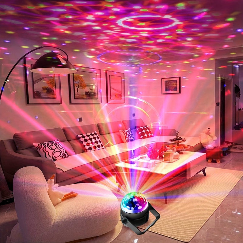 VoiceControlled RGB Disco Ball with Remote - Nordavory