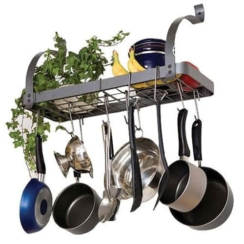 Wall Mounted Metal Kitchen Storage Shelf Pot Rack Other nordavory