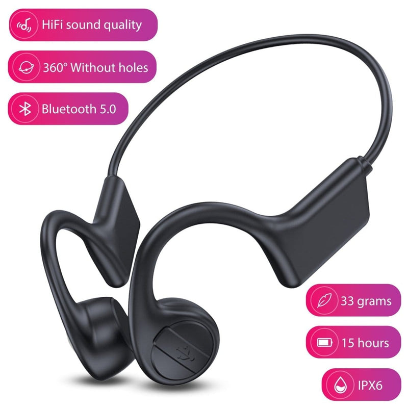 Waterproof Bone Conduction Headphones Perfect for Swimming Cycling Mobile & Laptop Accessories nordavory