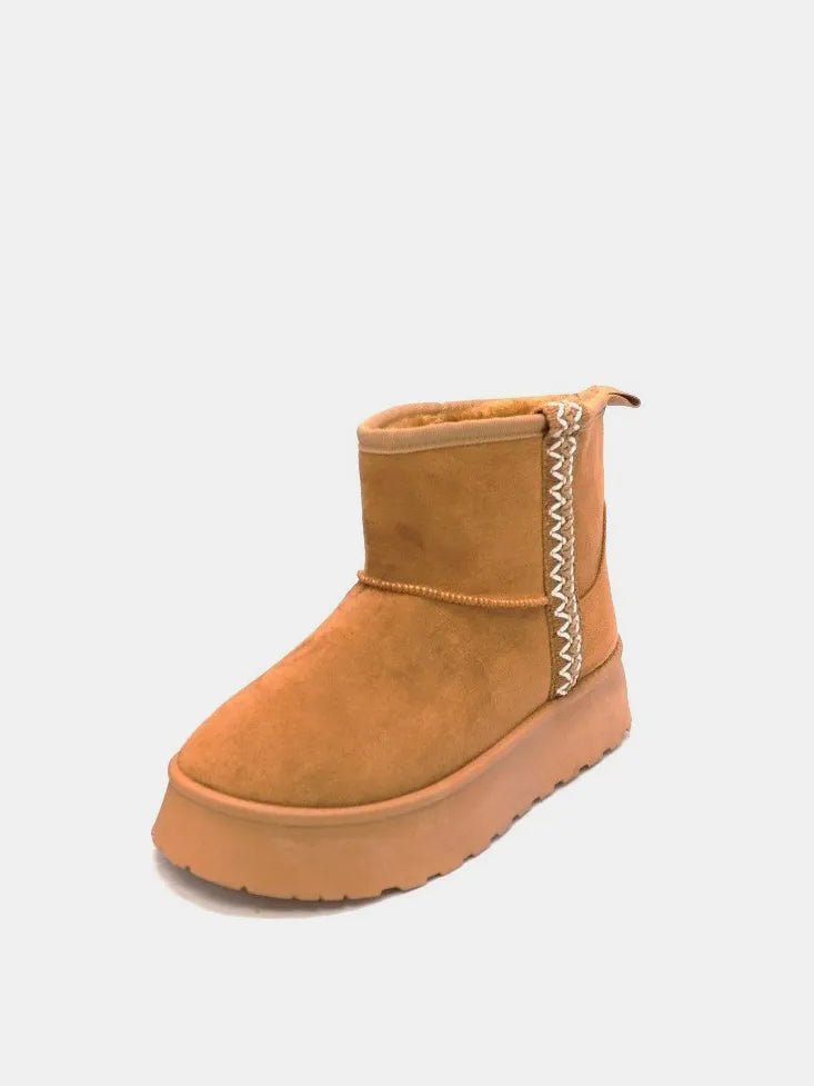 WILD DIVA Round Toe Platform Boots-Nordavory