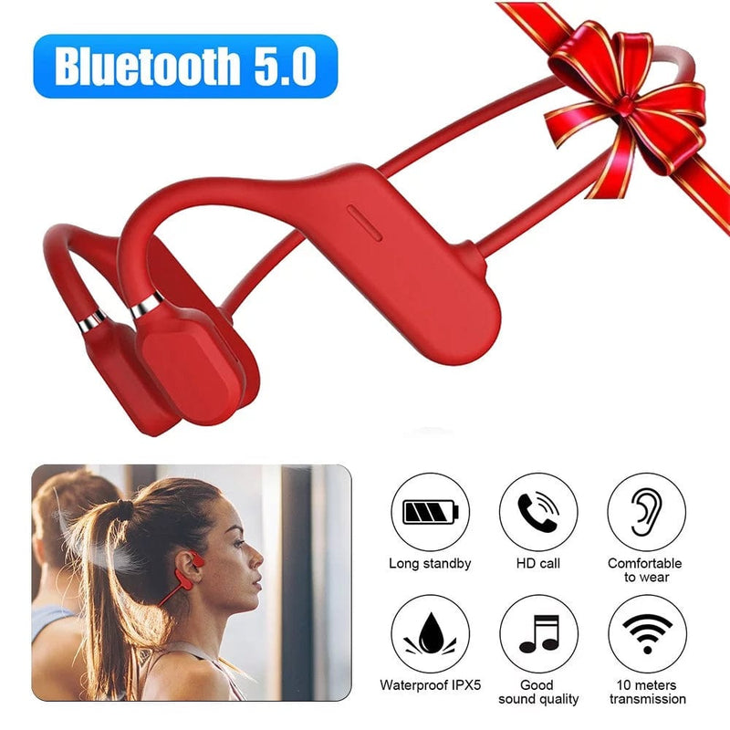 Wireless Bluetooth 5.0 Open Ear Headphones Waterproof Sports - Nordavory