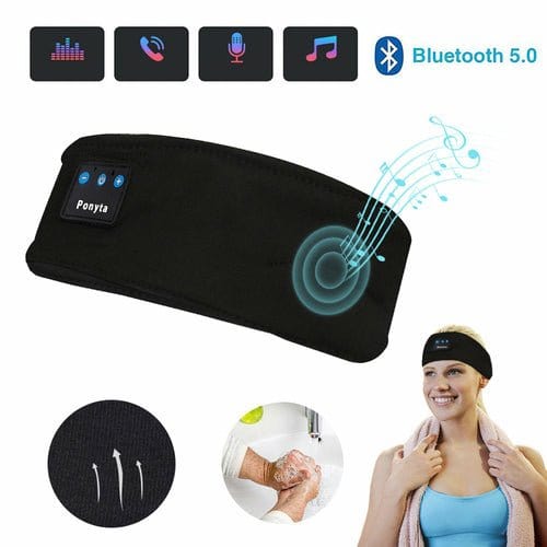 Wireless Bluetooth Sleeping Headphones Sports Headband Eye Mask Sports & Outdoors nordavory
