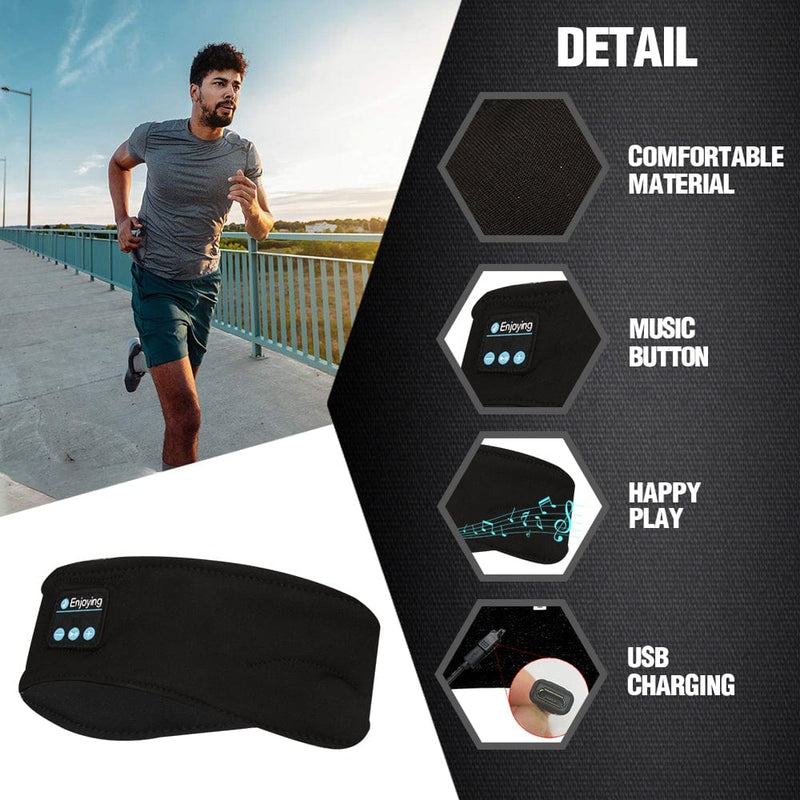 Wireless Bluetooth Sleeping Headphones Sports Headband Eye Mask Sports & Outdoors nordavory