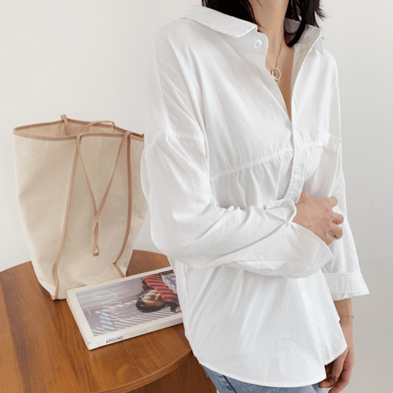 Womens Relaxed Fit Longline Shirt Tops & Blouses nordavory