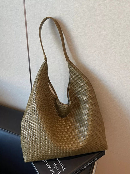 Woven Straw Texture Shoulder Bag-Nordavory