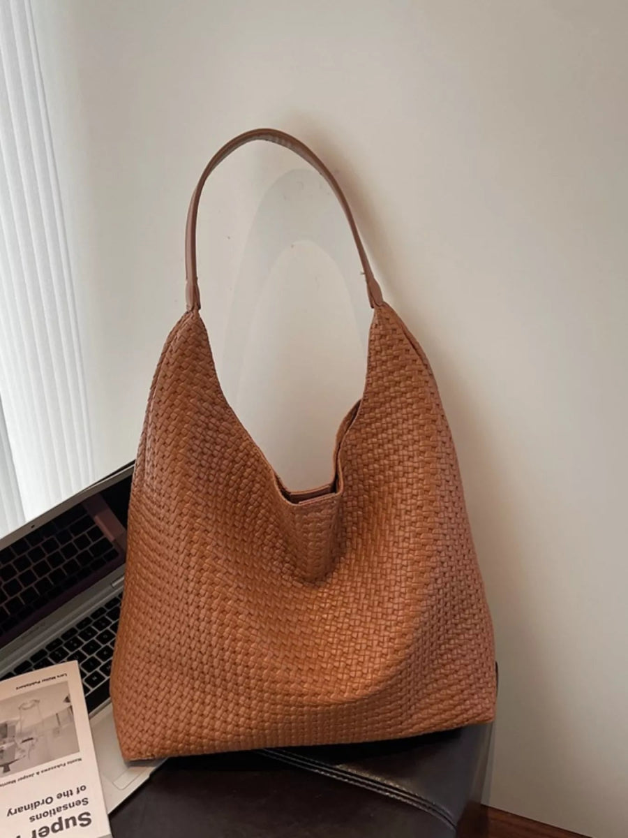 Woven Straw Texture Shoulder Bag-Nordavory