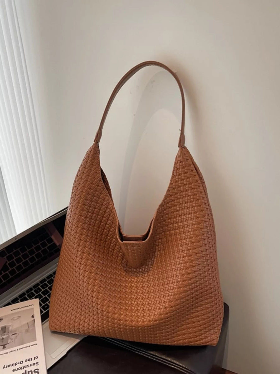 Woven Straw Texture Shoulder Bag-Nordavory