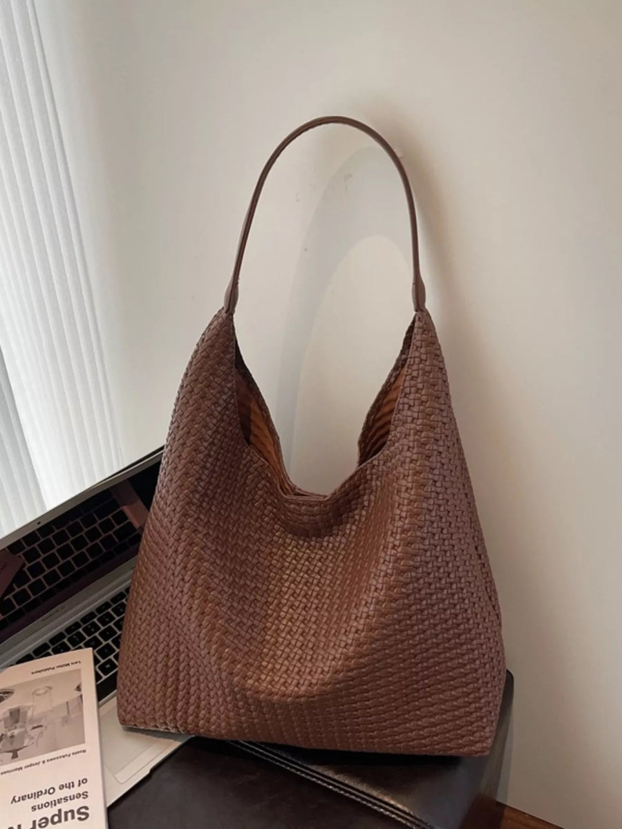 Woven Straw Texture Shoulder Bag-Nordavory
