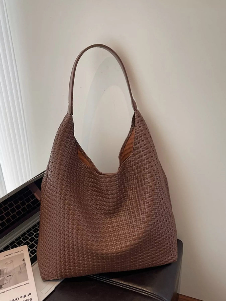 Woven Straw Texture Shoulder Bag-Nordavory