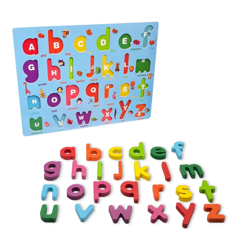 Zunammy Wooden Alphabet Puzzle Board & Number Educational Learning Toy Toys nordavory